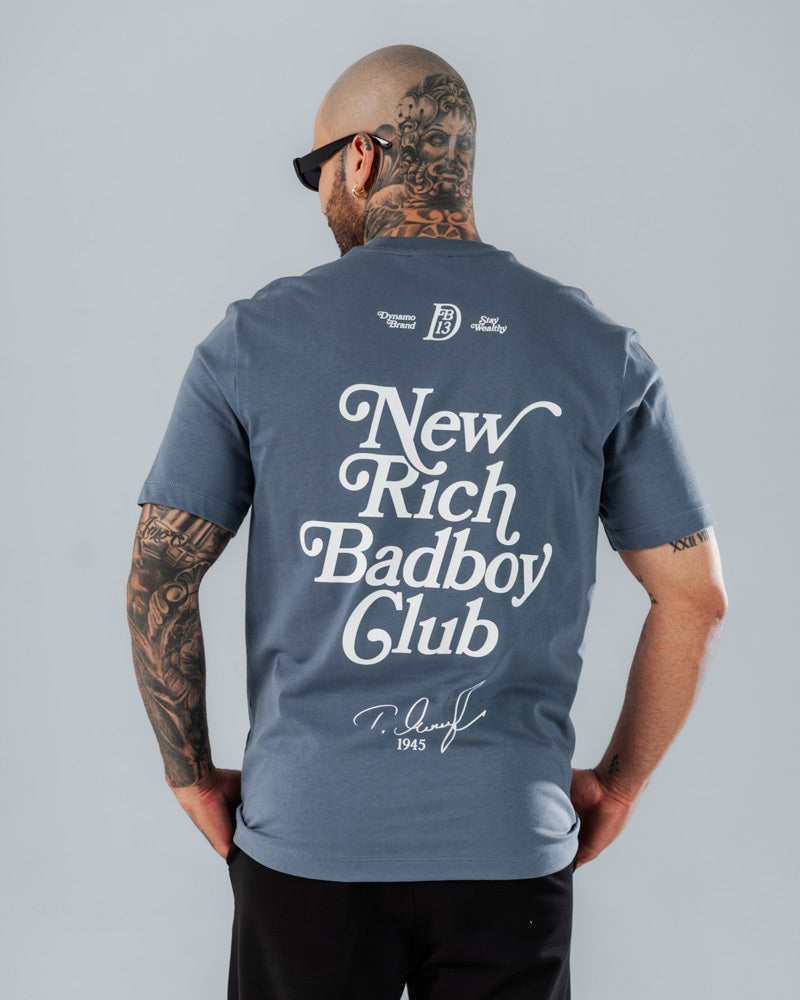 Camiseta Para Hombre Regular Slim Azul Stay Wealthy