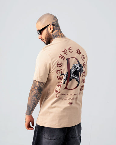 Camiseta Para Hombre Regular Taupé Panther