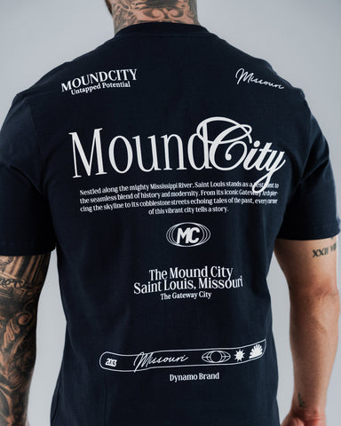 Camiseta Para Hombre Regular Slim Azul Noche Moundcity