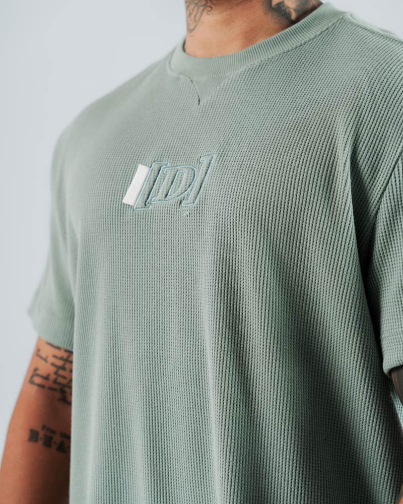 Camiseta Regular Para Hombre Verde Con Bordado D