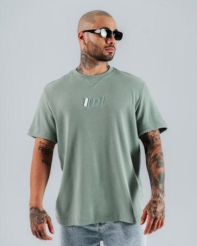 Camiseta Regular Para Hombre Verde Con Bordado D