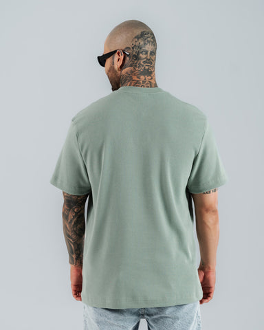 Camiseta Regular Para Hombre Verde Con Bordado D