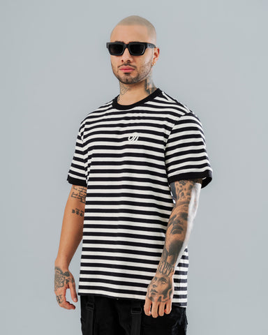 Camiseta Regular Rayas Black & White