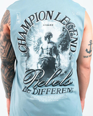 Camiseta Sin Mangas Para Hombre Azul Grisáceo Legend