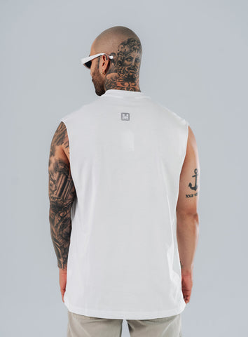 Camiseta Sin Mangas Para Hombre Blanca D