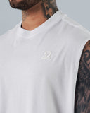 Camiseta Sin Mangas Para Hombre Blanca D