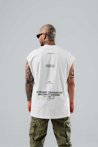 Camiseta Sin Mangas Para Hombre Blanco Extreme Character