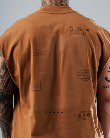 Camiseta Sin Mangas Para Hombre Café Claro Outstanding