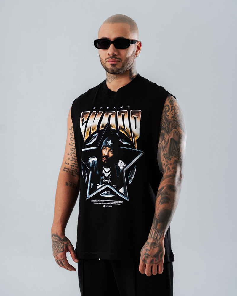 Camiseta Sin Mangas Para Hombre Negra Snoop