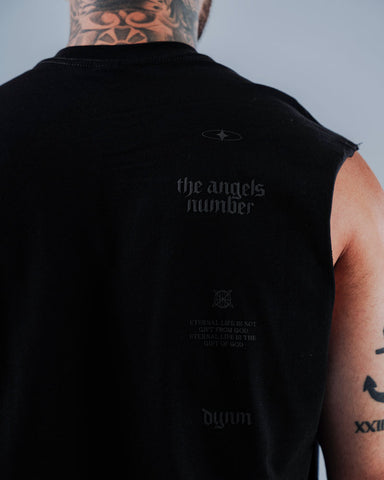 Camiseta Sin Mangas Para Hombre  Negra The Angels