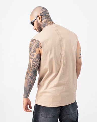 Camiseta Sin Mangas Para Hombre Taupe DYNM 13BTS