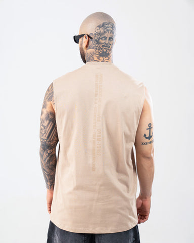 Camiseta Sin Mangas Para Hombre Taupe DYNM 13BTS