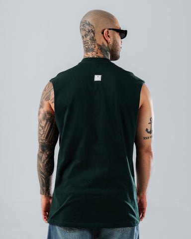 Camiseta Sin Mangas Para Hombre Verde Pino