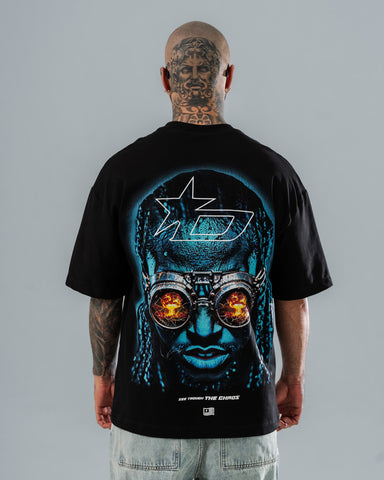 Camiseta Oversize Negra Cyberpunk