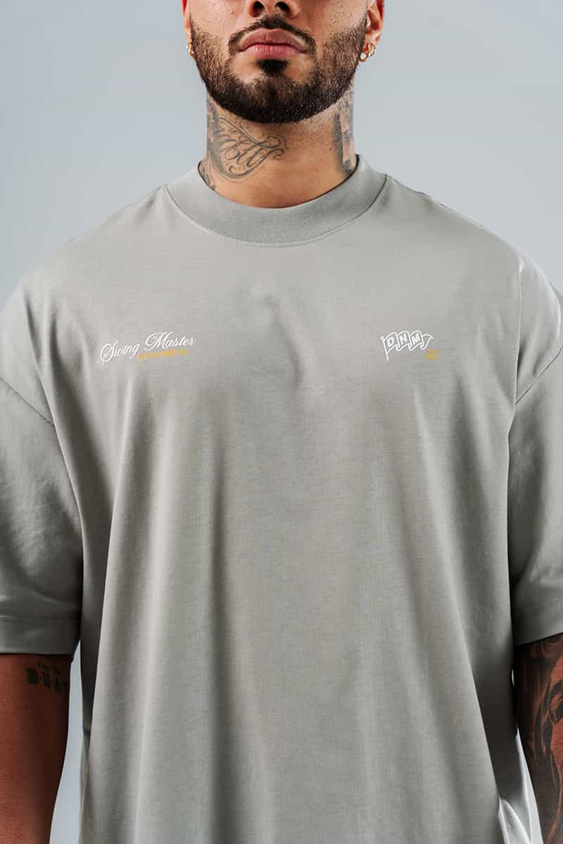 Camiseta Para Hombre Oversize  Gris Swing Masters