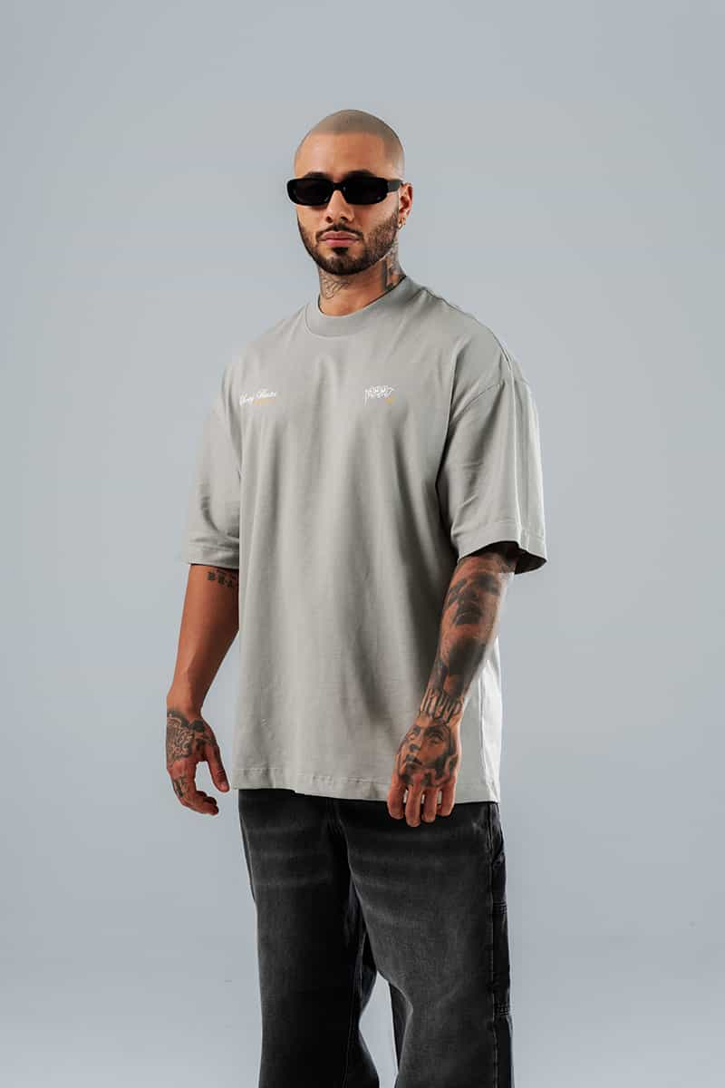 Camiseta Para Hombre Oversize  Gris Swing Masters