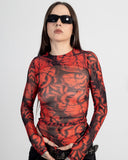 Crop Top Inferno Red