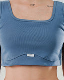Crop Top Para Mujer Azul Essential