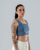 Crop Top Para Mujer Azul Essential