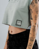 Crop Top Para Mujer Ribbed Sage