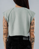 Crop Top Para Mujer Ribbed Sage