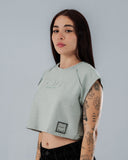 Crop Top Para Mujer Ribbed Sage