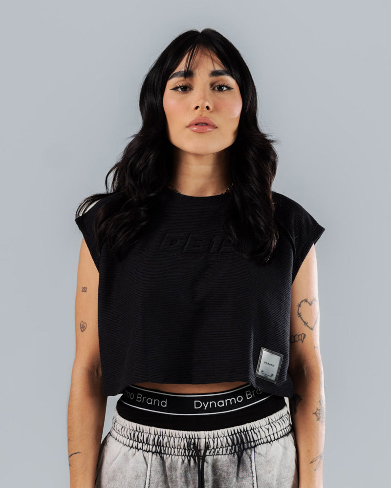 Crop Top Para Mujer Negro DB13