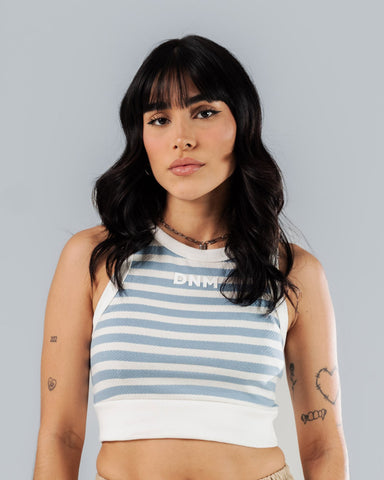 Croptop Para Mujer Azul Básico DNM