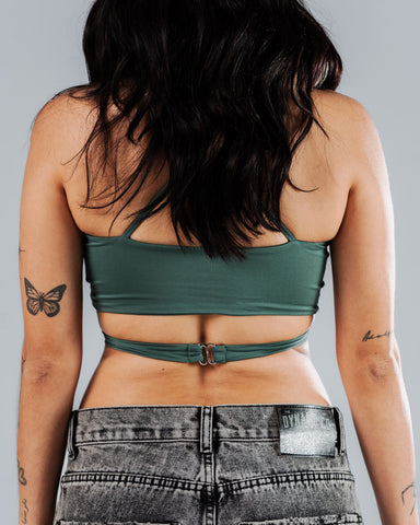 Croptop para mujer Verde Con Amarre en Cintura