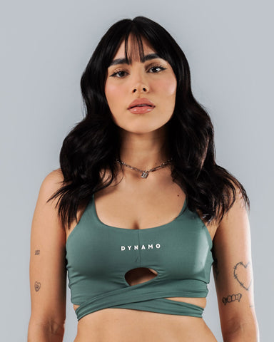 Croptop para mujer Verde Con Amarre en Cintura