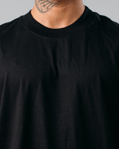 3 Camisetas Para Hombre Básicas Negras Oversize - Pack x3