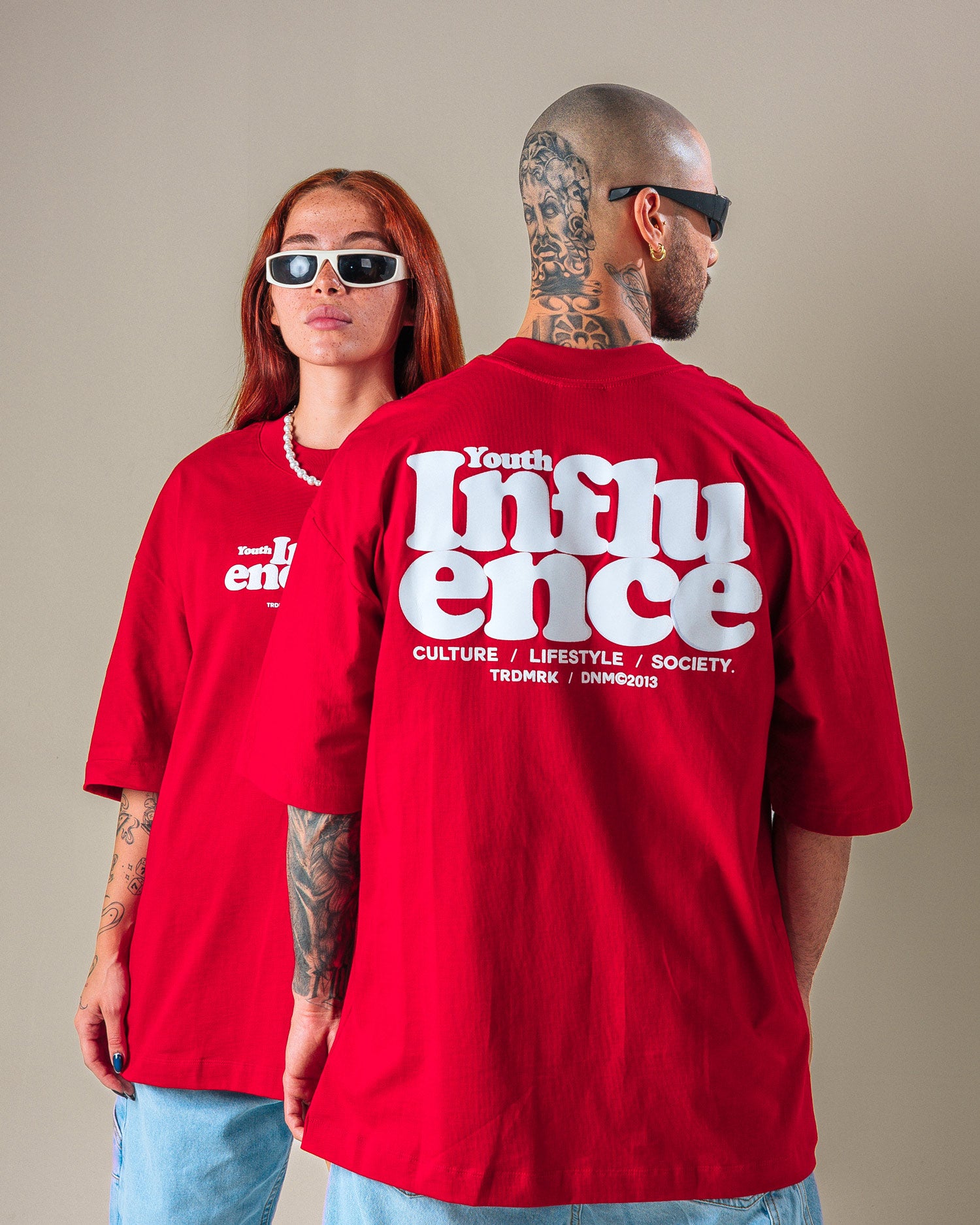 Camiseta Oversize Rojo Influence