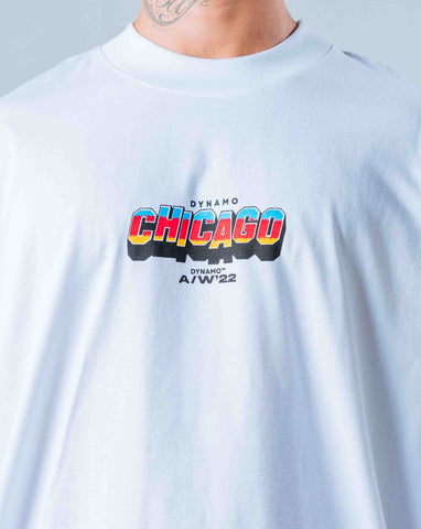 Camiseta Oversize Blanca Chicago