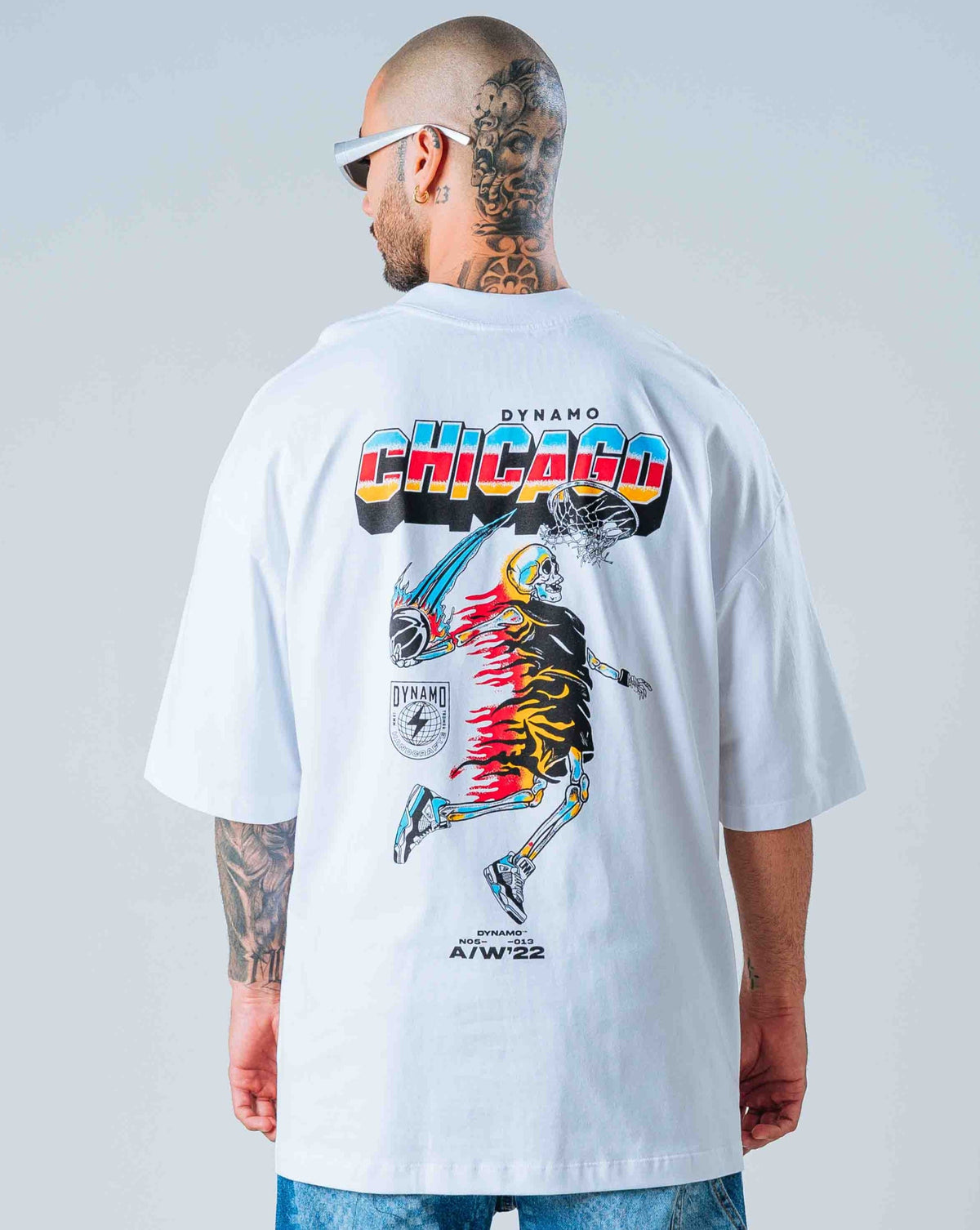 Camiseta Oversize Blanca Chicago