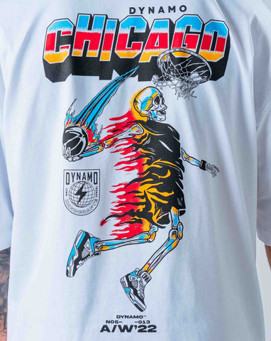 Camiseta Oversize Blanca Chicago