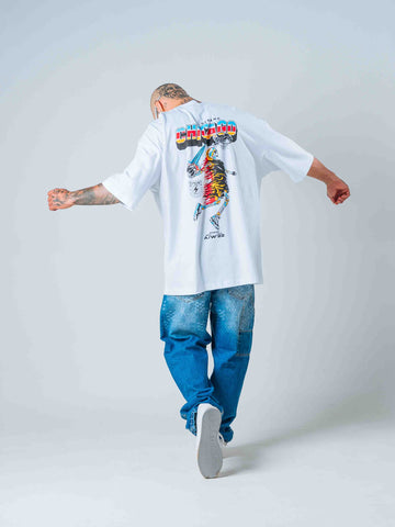 Camiseta Oversize Blanca Chicago