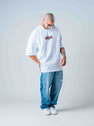 Camiseta Oversize Blanca Chicago