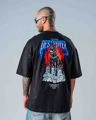 Camiseta Oversize Negra Destroyer