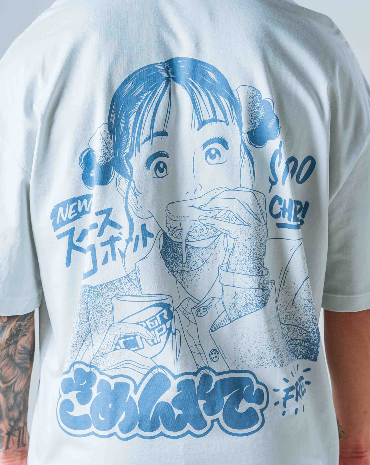 Camiseta Oversize Gray Anime