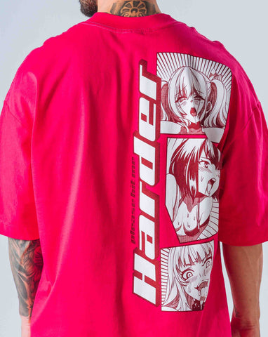 Camiseta Oversize Magenta Anime