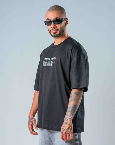 Camiseta Oversize Negra Paradise