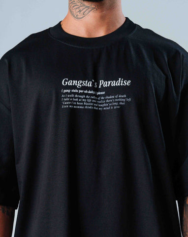 Camiseta Oversize Negra Paradise
