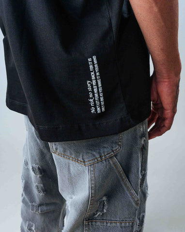 Camiseta Oversize Negra Paradise