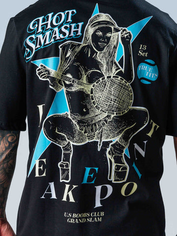 Camiseta Regular Negra Smash