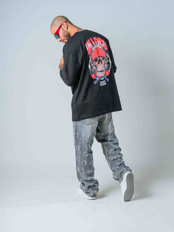 Camiseta Oversize Negra I´m Crazy