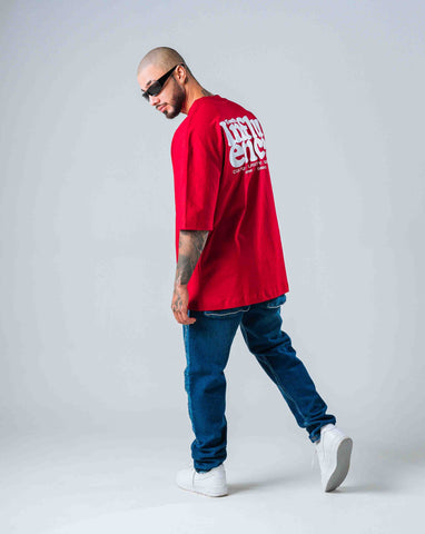 Camiseta Oversize Rojo Influence