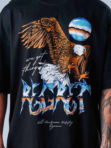 Camiseta Oversize Negra Regret