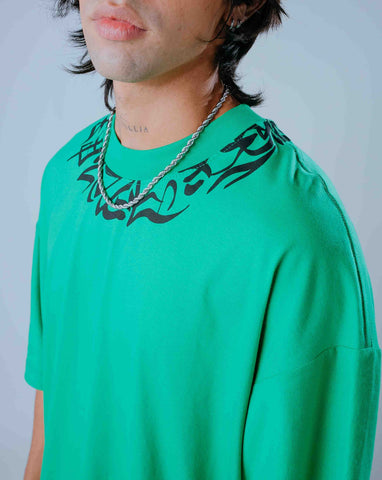 Camiseta Oversize Verde Type