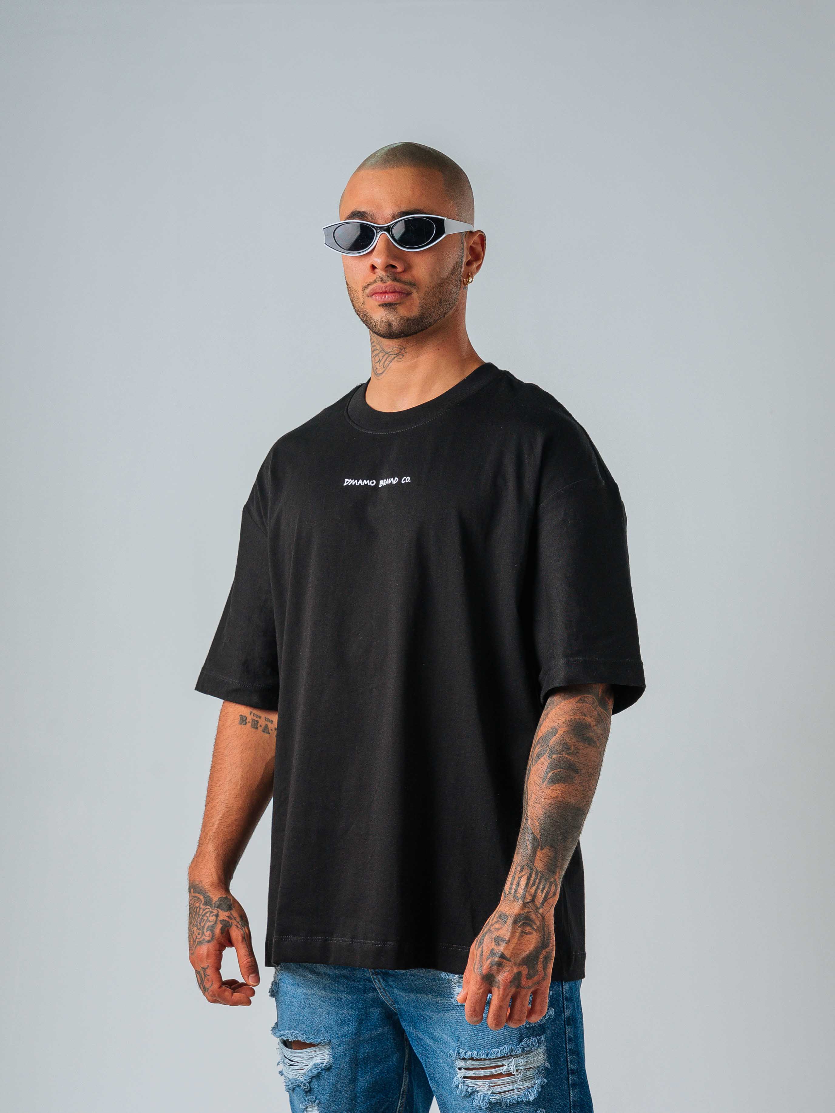 Camiseta Oversize Negro Gangster