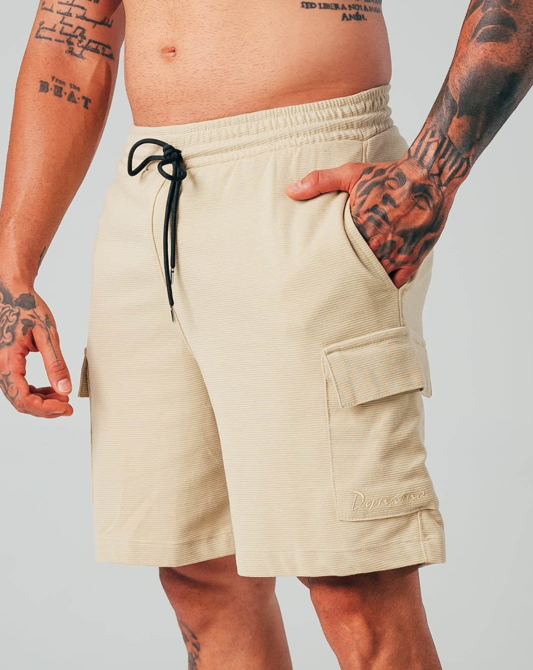 Pantaloneta Para Hombre Relax Caqui - Tela Bombon